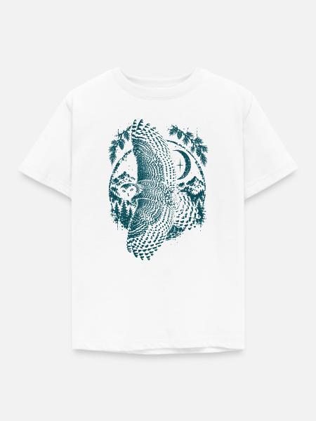 Schneeeule - Kinder T-Shirt - Weiß