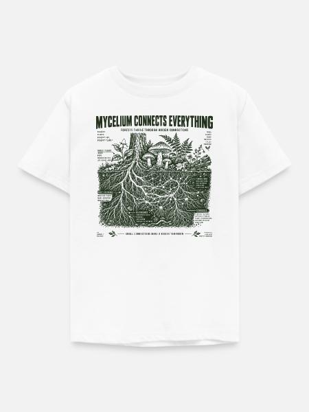 Myzel verbindet alles - Kinder T-Shirt - Weiß