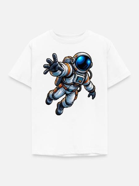 Astronaut Comic - Kinder T-Shirt - Weiß