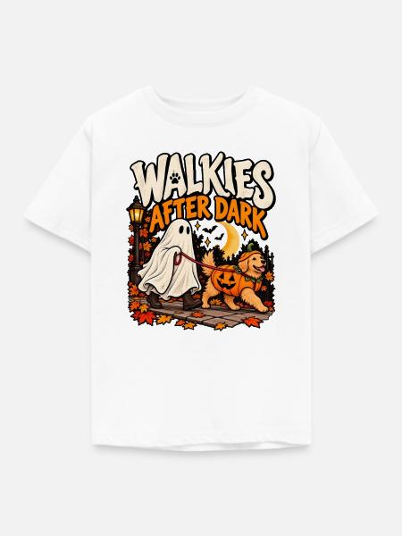 Walkies After Dark - Kinder T-Shirt - Weiß
