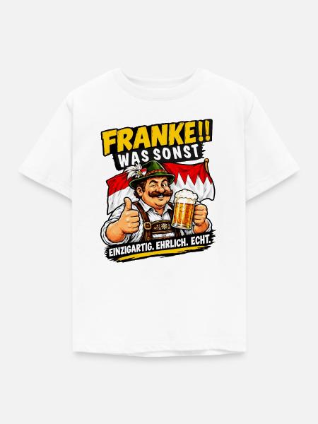 FRANKE WAS SONST Heimat Franken - Kinder T-Shirt - Weiß