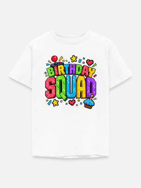 Birthday Squad Gaming Videospieler Gaming - Kinder T-Shirt - Weiß