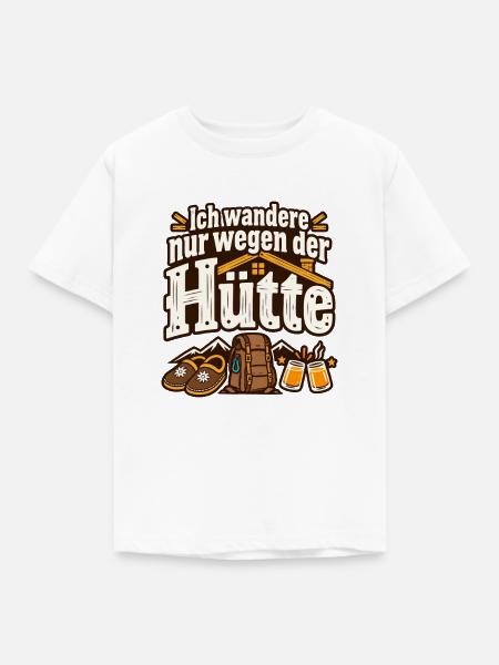 Wandern Berghütte Hüttenabend Wanderer - Kinder T-Shirt - Weiß