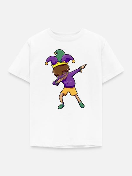 Mardi Gras Tänzer - Kinder T-Shirt - Weiß