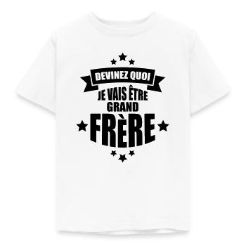 devinez quoi je vais être grand frère - T-shirt Enfant - blanc - Devant - AI Model Kid Male (0cm)