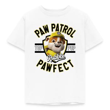 Paw Patrol Rubble Pawfect - Kinder T-Shirt - Weiß - Vorne - AI Model Kid Male (0cm)