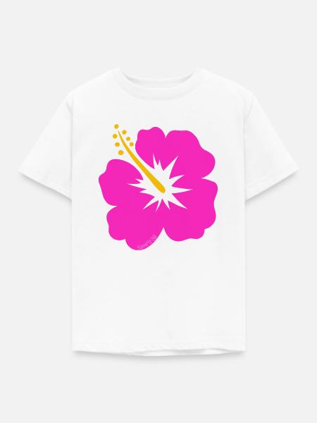 Hibiskusblüte - Kinder T-Shirt - Weiß