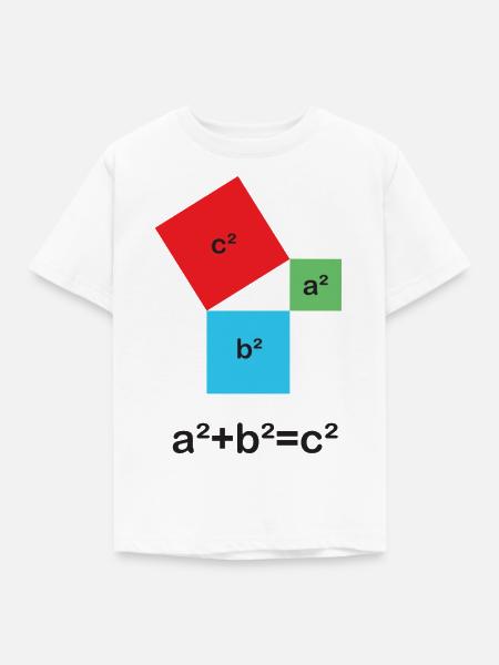 Satz des Pythagoras - Kinder T-Shirt - Weiß