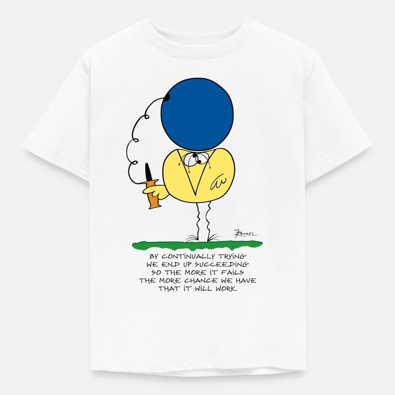 By continually trying... (English version) - Kids' T-Shirt - white
