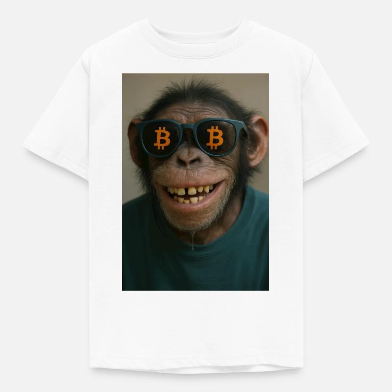 Bitcoin meets Monkey Joe - Kids' T-Shirt - white