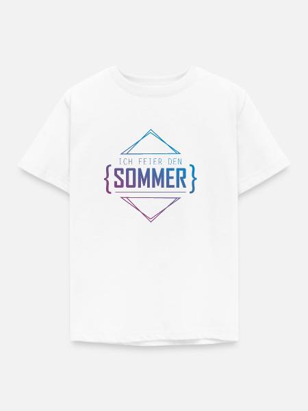 Ich feier den Sommer - Kinder T-Shirt - Weiß