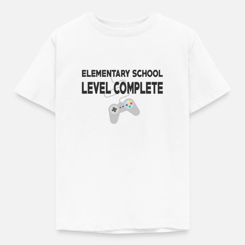 Elementary School Done - Level Complete! - Kids' T-Shirt - white