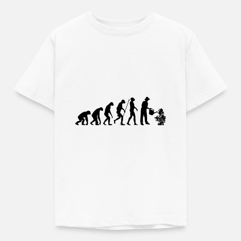Evolution gardener - Kids' T-Shirt - white