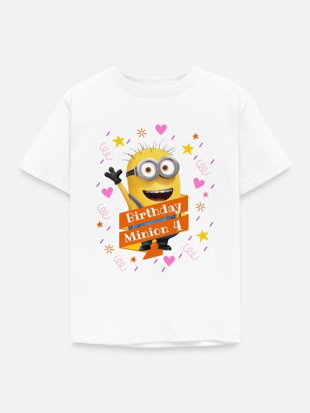 Minions Birthday Minion 4 - Kids' T-Shirt - white