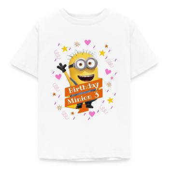 Minions Birthday Minion 3 - T-shirt Enfant - blanc - Devant - AI Model Kid Male (0cm)