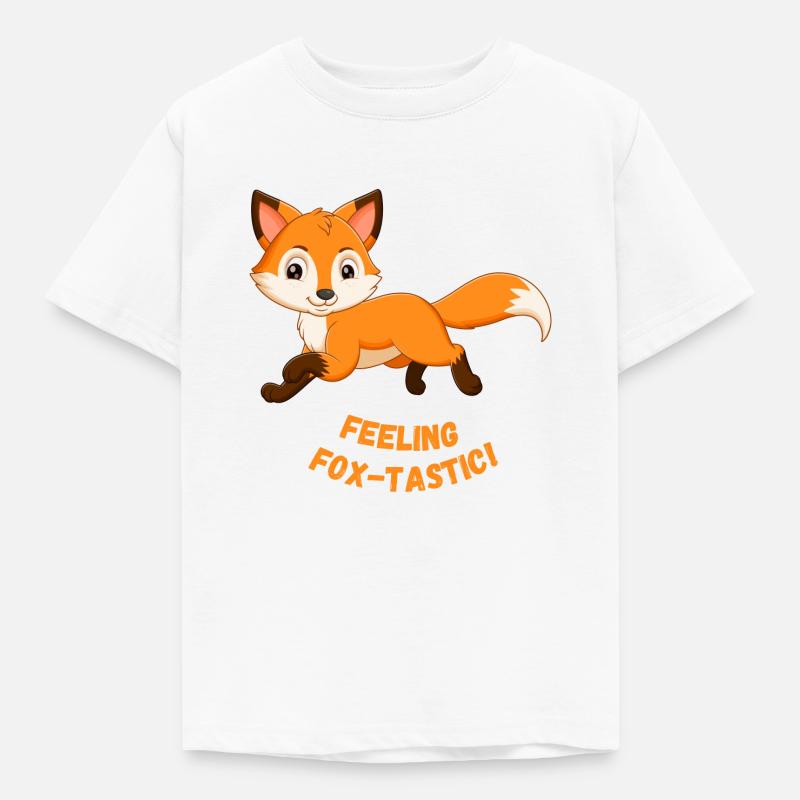 Feeling Fox-Tastic - Kinder T-Shirt - Weiß