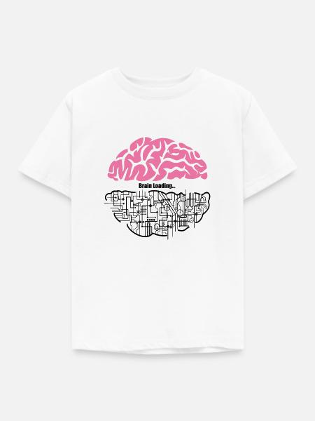 Brain - Kinder T-Shirt - Weiß