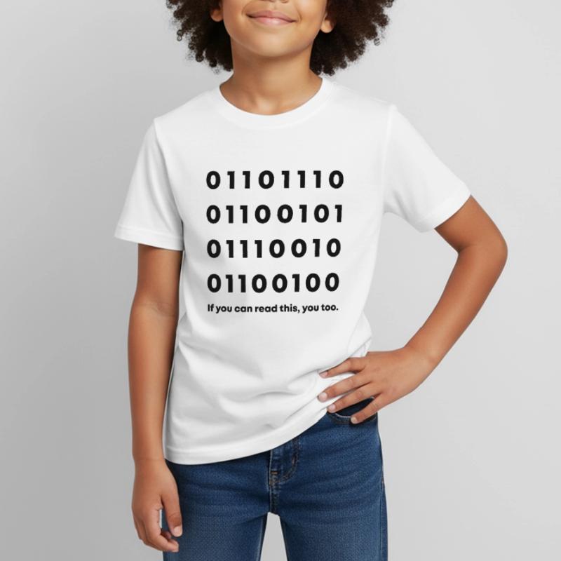 Binary Code Nerd Kids' T-Shirt