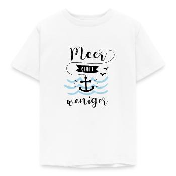 Meer statt weniger - Kinder T-Shirt - Weiß - Vorne - AI Model Kid Male (0cm)