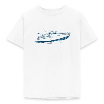 Boat pleasure boat motor boat boating gift - Kids' T-Shirt - white - Front - AI Model Kid Male (0cm)