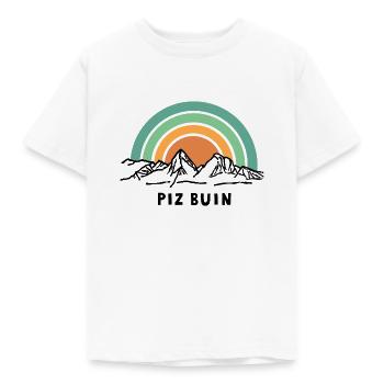 Piz Buin Mountain Hiking Silvretta Vorarlberg Engadin - Kids' T-Shirt - white - Front - AI Model Kid Male (0cm)
