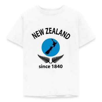 New Zealand - Kinder T-Shirt - Weiß - Vorne - AI Model Kid Male (0cm)
