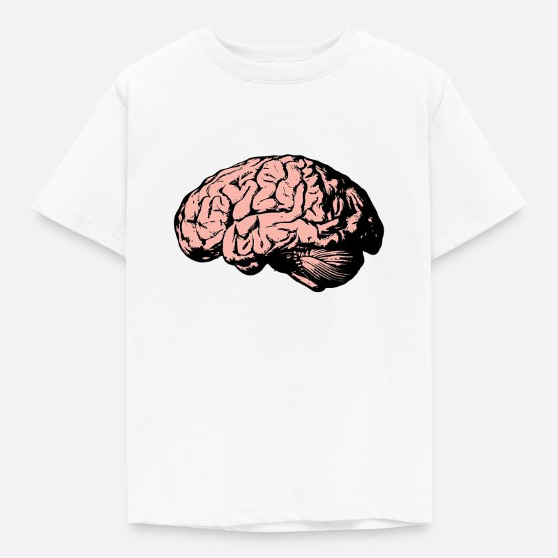 Gehirn - Kinder T-Shirt - Weiß