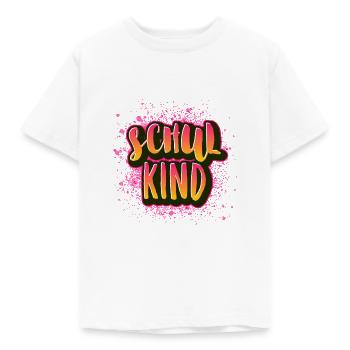 SCHULKIND Schule Kind Spruch Schulanfang - Kinder T-Shirt - Weiß - Vorne - AI Model Kid Male (0cm)