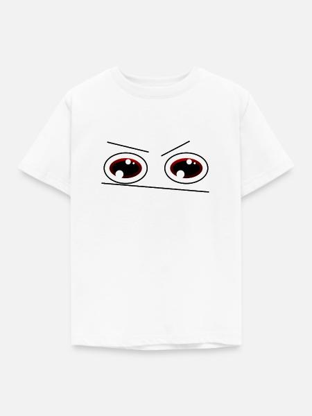 angry Eyes, Blick, Augen - Kinder T-Shirt - Weiß