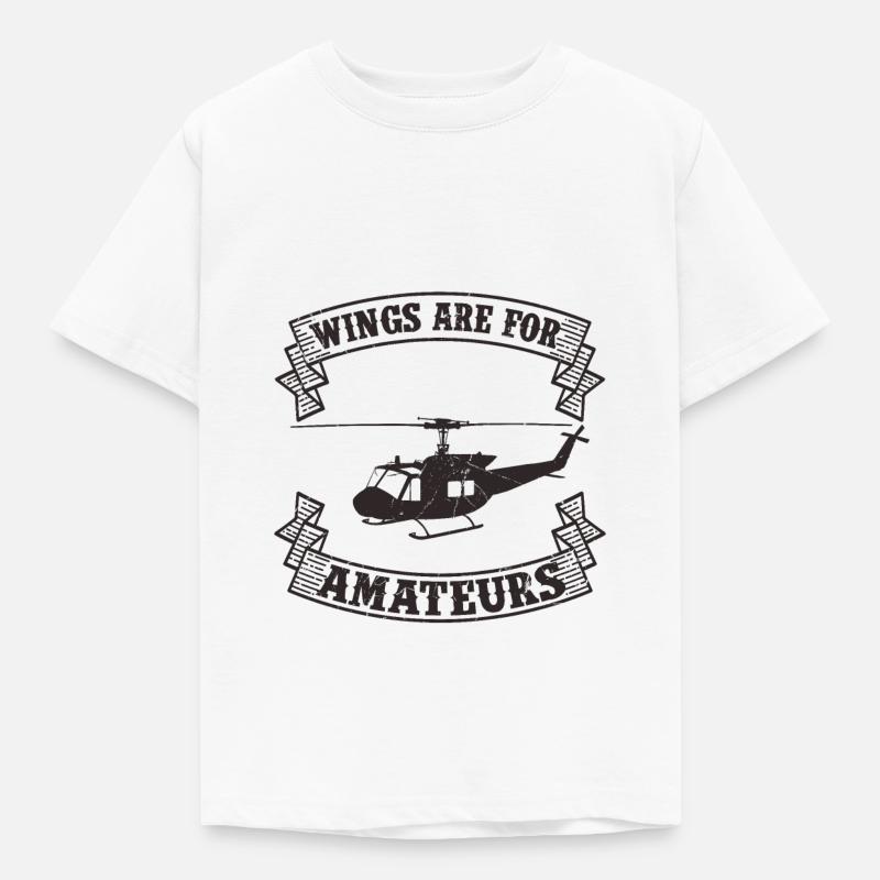 Helicopter pilot - Kids' T-Shirt - white