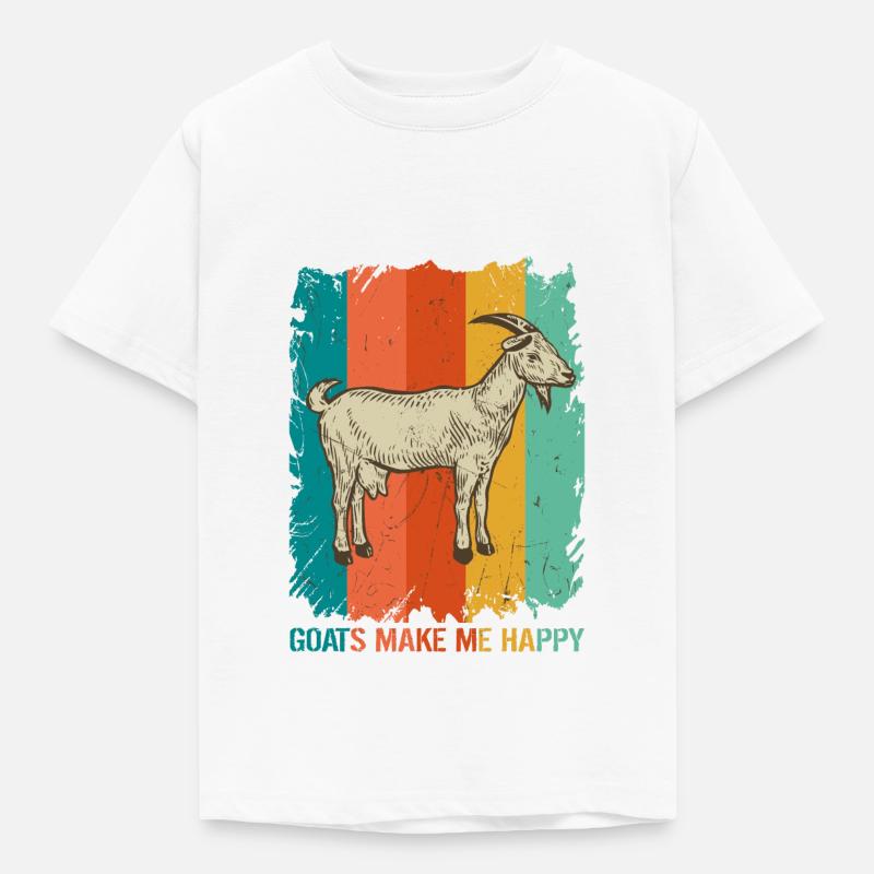 Ziege - Kinder T-Shirt - Weiß