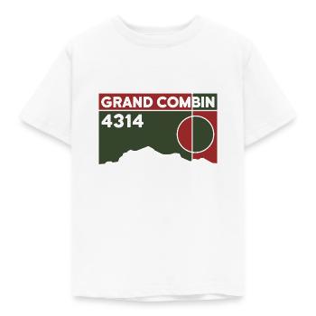 Grand Combin Randonnée Dénivelée Valais - T-shirt Enfant - blanc - Devant - AI Model Kid Male (0cm)