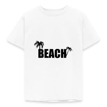 Beach - Palm trees - Beach - Holidays - Kids' T-Shirt - white - Front - AI Model Kid Male (0cm)