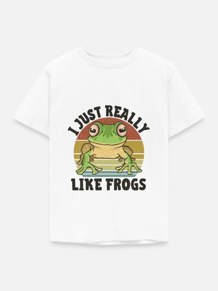 Frosch - Kinder T-Shirt - Weiß