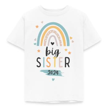 big sister - Kinder T-Shirt - Weiß - Vorne - AI Model Kid Male (0cm)