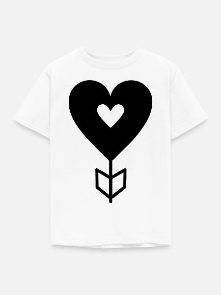 Herz-Pfeil - Kinder T-Shirt - Weiß