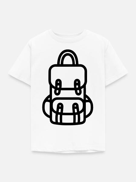 Rucksack - Kinder T-Shirt - Weiß