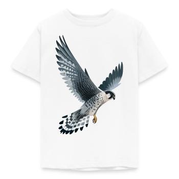 Wanderfalke im Flug - Kinder T-Shirt - Weiß - Vorne - AI Model Kid Male (0cm)