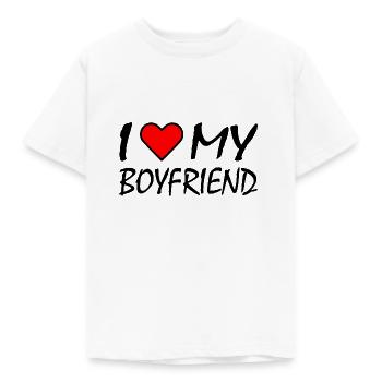 I love my boyfriend - T-shirt Enfant - blanc - Devant - AI Model Kid Male (0cm)