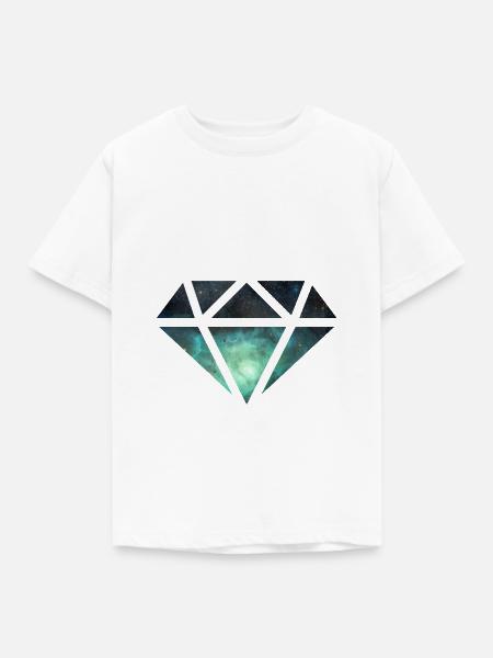 Diamant Edelstein Edelsteine - Kinder T-Shirt - Weiß