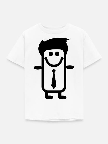 Männchen - Kinder T-Shirt - Weiß