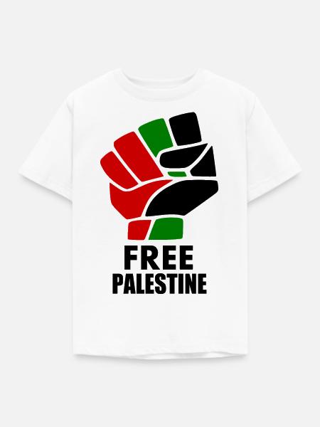 Free palestine - Kinder T-Shirt - Weiß