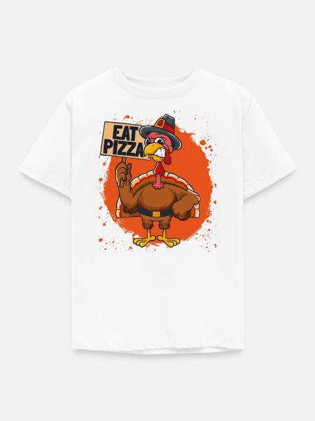 Eat Pizza - Kinder T-Shirt - Weiß