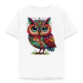 Eule - Kinder T-Shirt - Weiß - Vorne - AI Model Kid Male (0cm)
