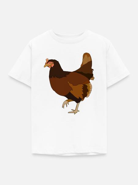 Huhn Hühner - Kinder T-Shirt - Weiß
