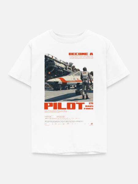 MARS PILOT - Kinder T-Shirt - Weiß
