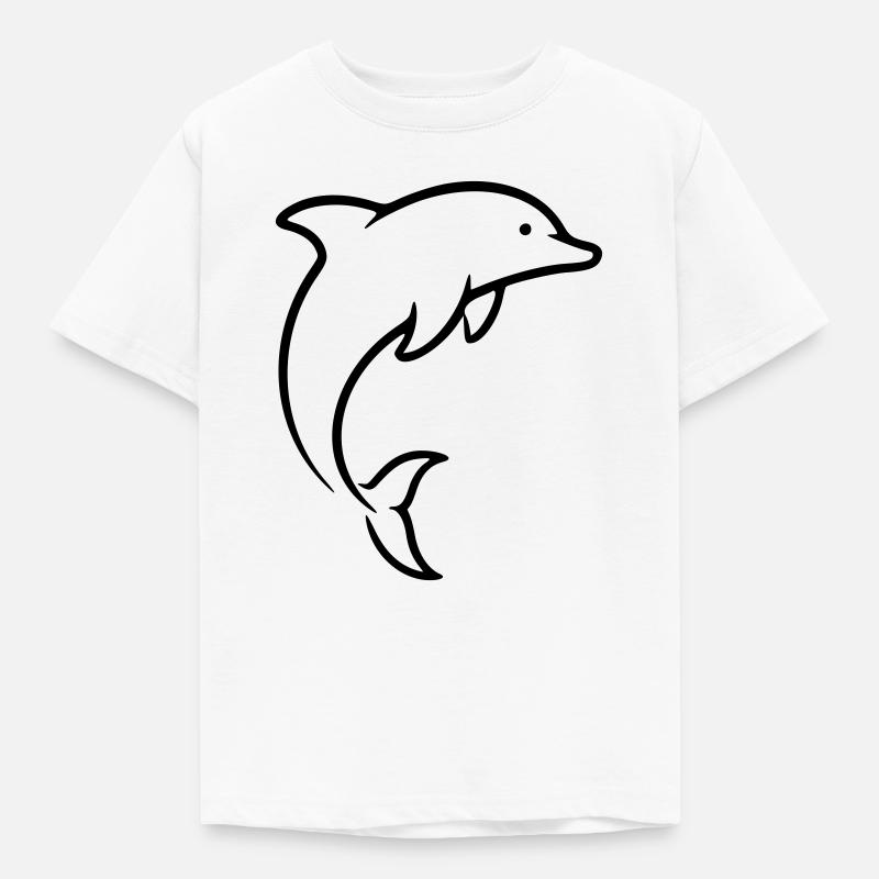 Delfin - Kinder T-Shirt - Weiß