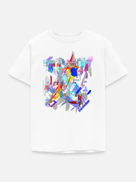 Farben Muster Abstrakt - Kinder T-Shirt - Weiß