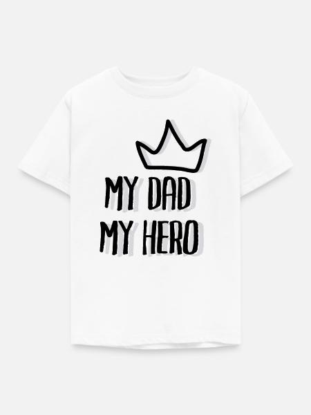 Mein Vater mein Superheld - Kinder T-Shirt - Weiß