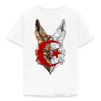 Fennec and flag of Algeria in polysphere 2 - Kids' T-Shirt - white - Front - AI Model Kid Male (0cm)